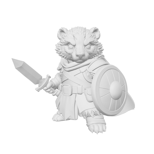 Badger Fighter — 3D Printable STL & 3MF