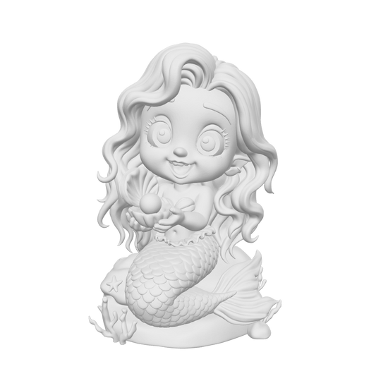 Chibi Mermaid – Pearl — 3D Printable STL & 3MF